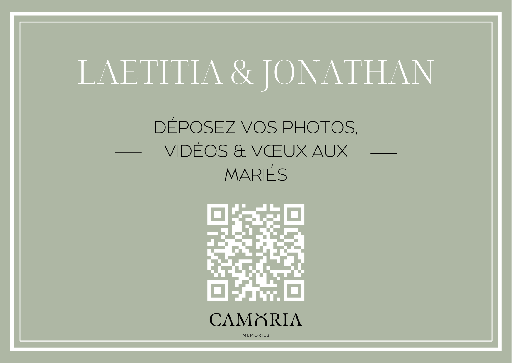 La boîte à souvenirs digitale pour vos événements CAMORIA MEMORIES