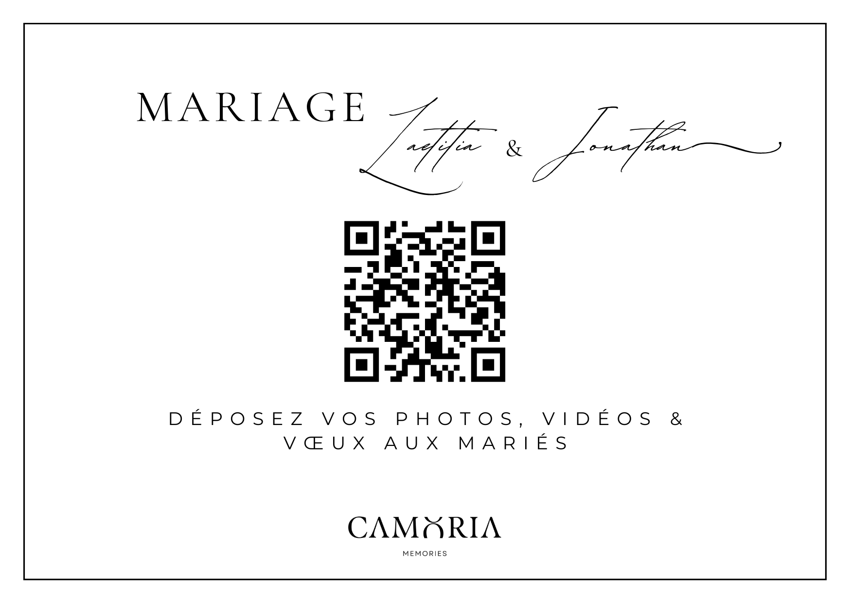 La boîte à souvenirs digitale pour vos événements CAMORIA MEMORIES