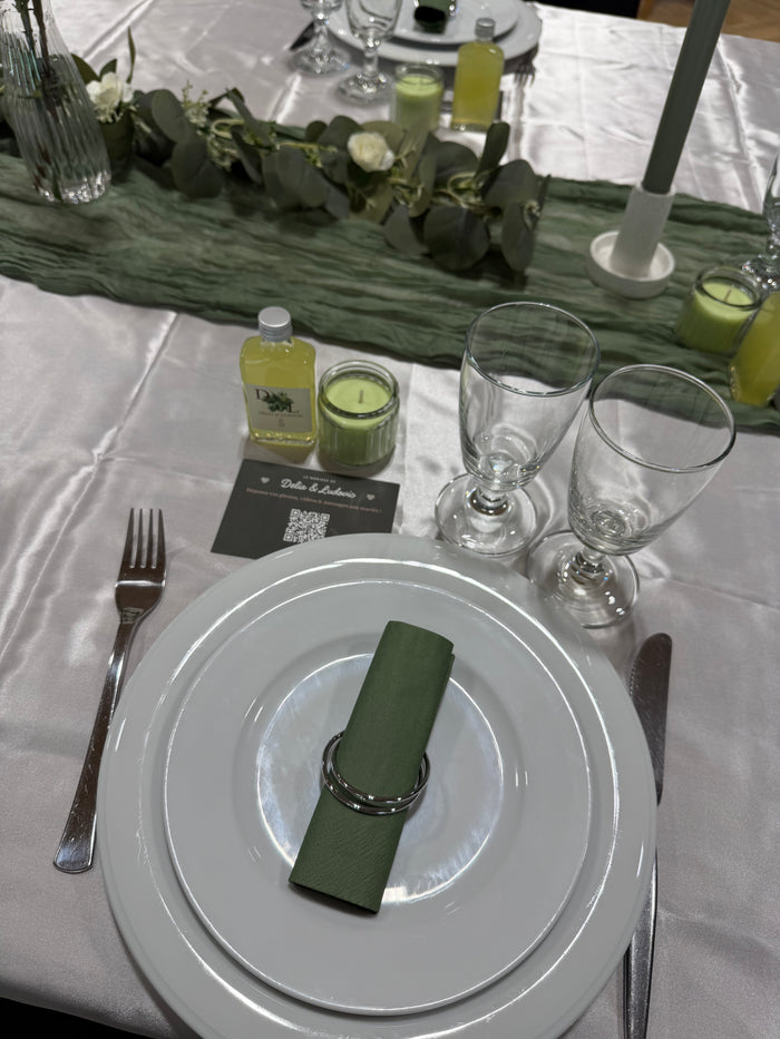 Carte QR code mariage personnalisée sur table - partage photos vidéos messages vocaux sans inscription